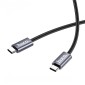 Καλώδιο Hoco DU48 Times USB-C σε USB-C 240W 5A High Power Fast Charging Braided Μαύρο 1.8m