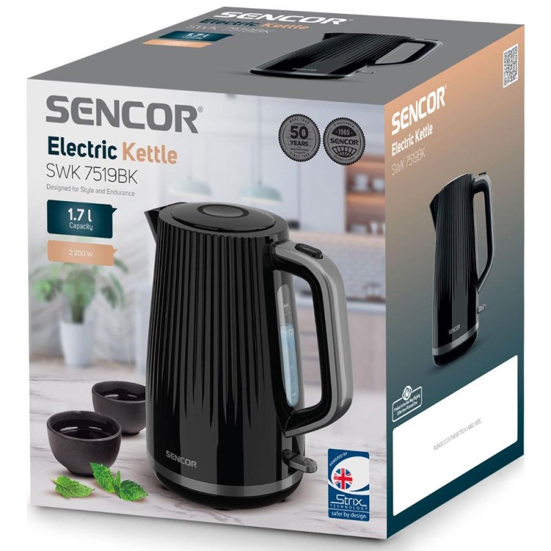 Βραστήρας Sencor SWK 7519BK 1,7lt 2200W  Μαύρο