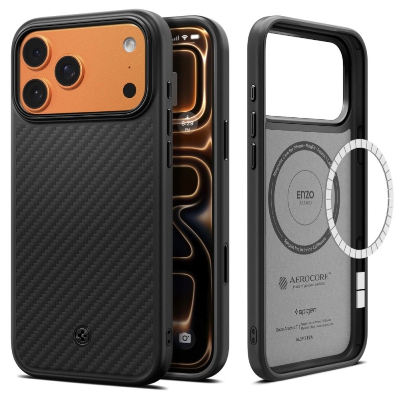 Θήκη Spigen Enzo Aramid T Magsafe για Apple iPhone 17 Pro Max Μαύρη