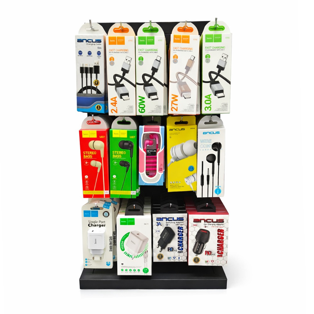 Stand Hoco με Αξεσουάρ Hoco Φορτιστές, Καλώδια Σύνδεσης, Hands Free 120 Τεμαχίων Δωρο Stand 51056