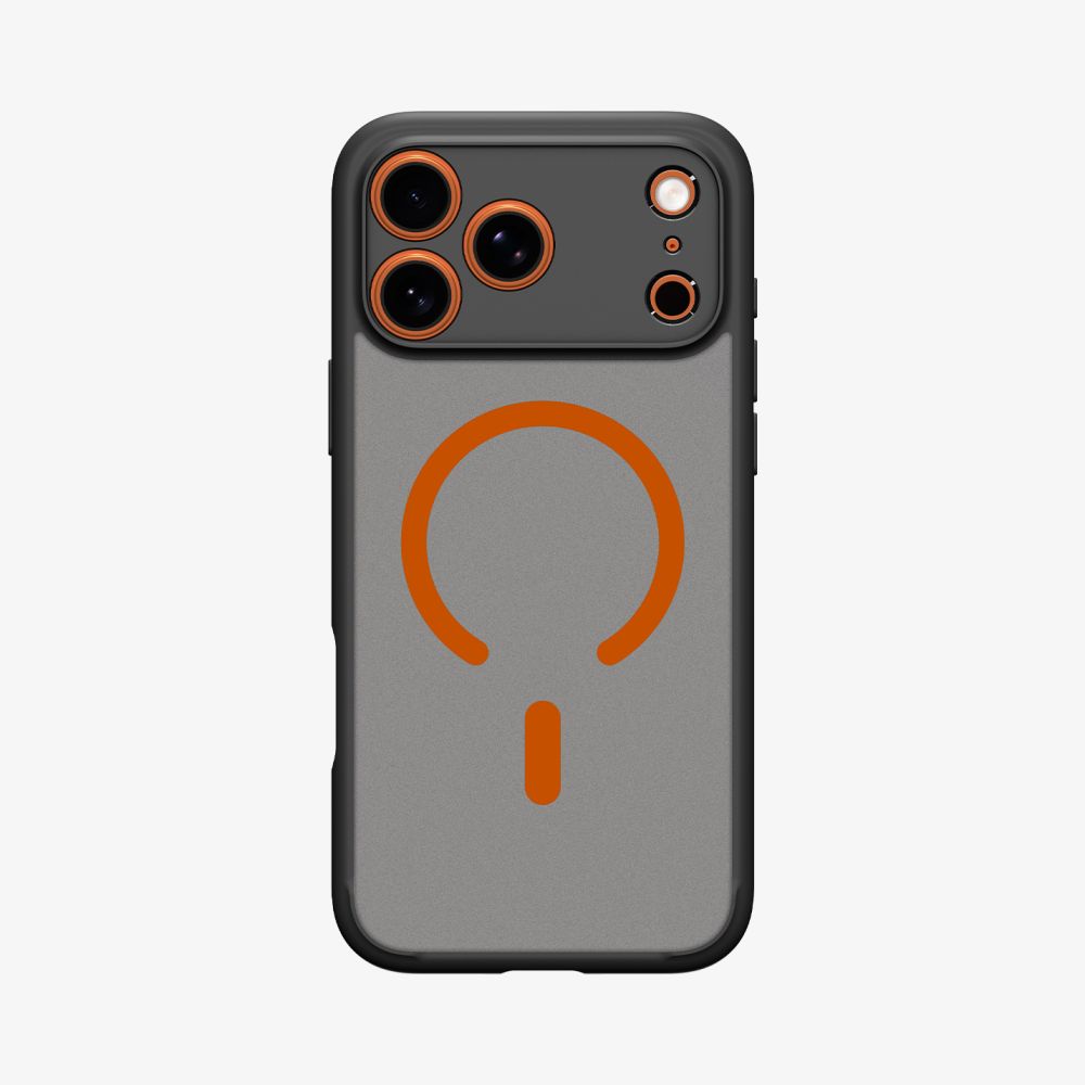 Θήκη Spigen Ultra Hybrid Magsafe για iPhone Apple 17 Pro Max Ημιδιάφανο Μαύρο-Πορτοκαλί