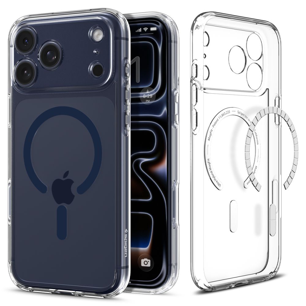Θήκη Spigen Ultra Hybrid Magsafe για iPhone Apple 17 Pro  Διάφανο-Σκούρο Μπλε