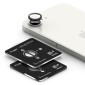 Προστασία Κάμερας με Πλαίσιο Ringke για Apple iPhone 16e 17e Black 2 Τεμαχίων