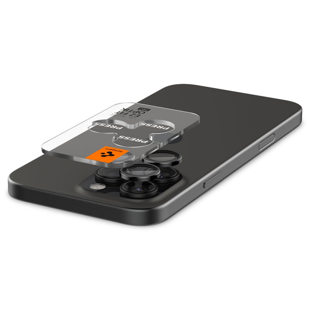 Προστασία Κάμερας Spigen Optik Pro Ez Fit Glass για Apple iPhone 16 Pro 16 Pro Max 17 Pro 17 Pro Max Μαύρο 2 Τμχ