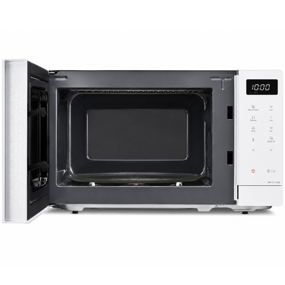 Φούρνος Μικροκυμάτων Panasonic NN-ST21QWEPG 800W με 11 Προγράμματα για Απόψυξη και Ζέσταμα Κούμπια Αφής Χωρητικότητα 20lt Λευκός