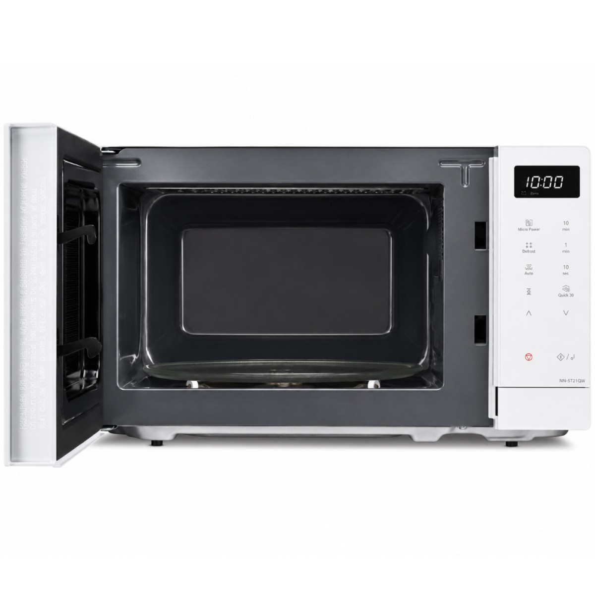 Φούρνος Μικροκυμάτων Panasonic NN-ST21QWEPG 800W με 11 Προγράμματα για Απόψυξη και Ζέσταμα Κούμπια Αφής Χωρητικότητα 20lt Λευκός