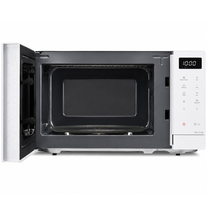 Φούρνος Μικροκυμάτων Panasonic NN-ST21QWEPG 800W με 11 Προγράμματα για Απόψυξη και Ζέσταμα Κούμπια Αφής Χωρητικότητα 20lt Λευκός