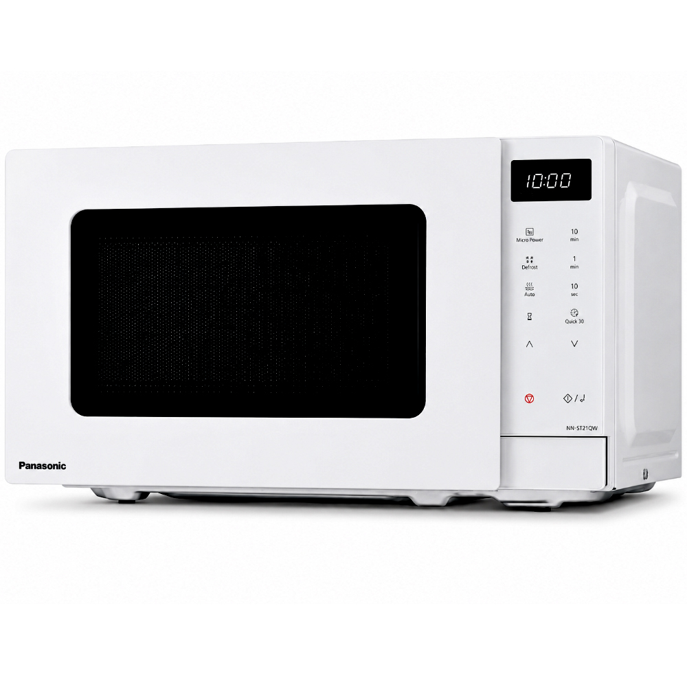 Φούρνος Μικροκυμάτων Panasonic NN-ST21QWEPG 800W με 11 Προγράμματα για Απόψυξη και Ζέσταμα Κούμπια Αφής Χωρητικότητα 20lt Λευκός