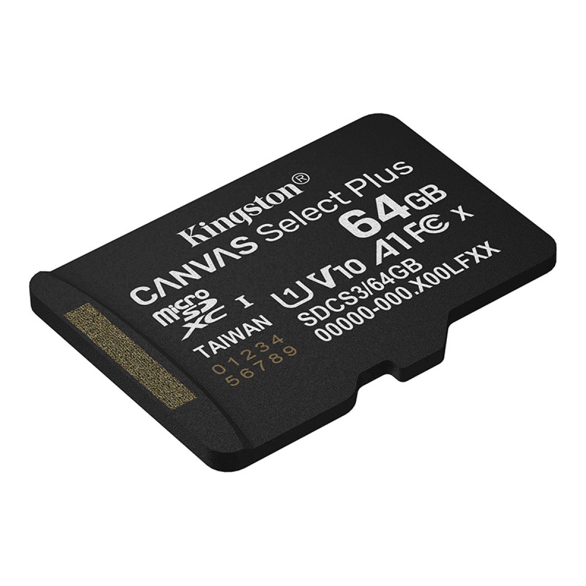 Κάρτα Μνήμης Kingston Canvas Select Plus+ MicroSDXC 64GB Class 10 έως 100MB/s SDCS3/64GBBSP
