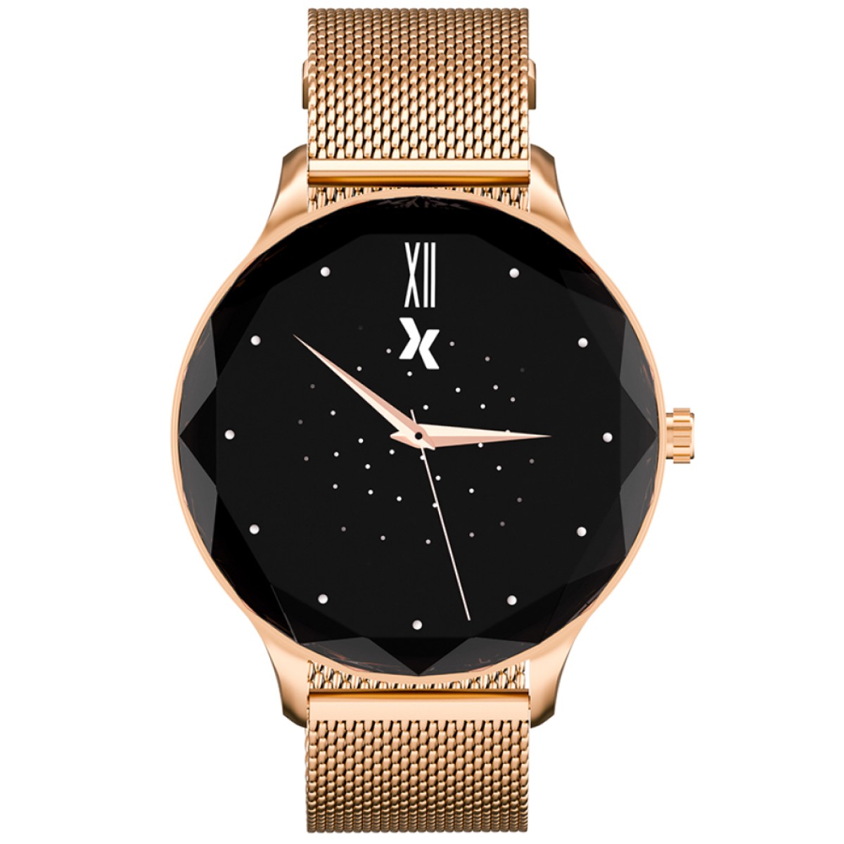 Maxcom Smartwatch FW52 Diamond 1.06" 150mAh IP67 με Έξτρα Λουράκι και Δυνατότητα Ειδοποιήσεων Χρυσό