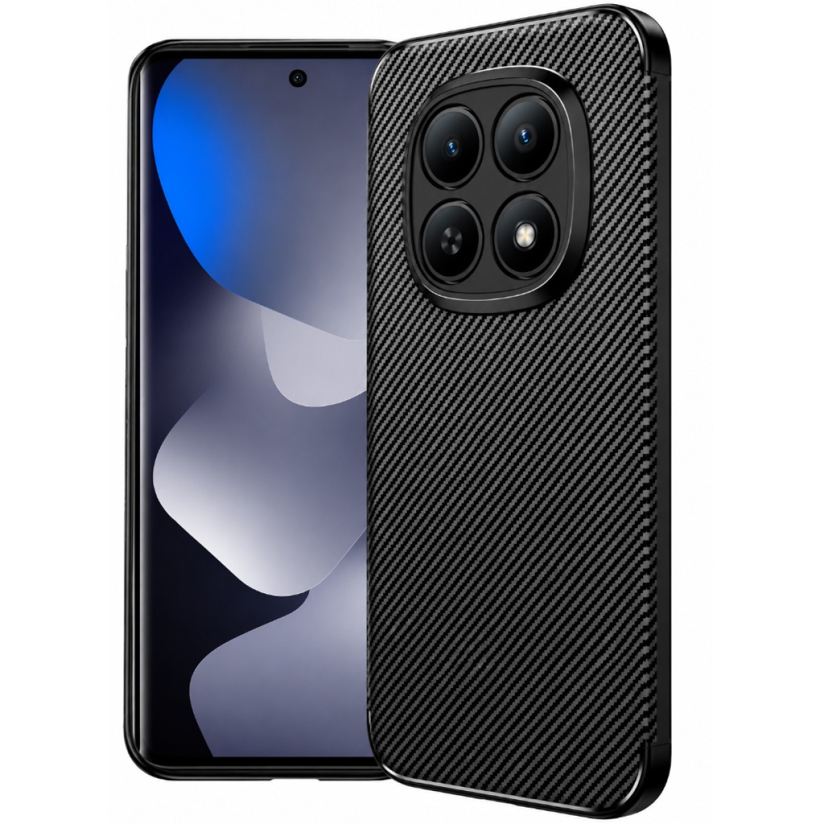 Θήκη Ancus AutoFocus Carbon Fiber για Xiaomi Redmi Note 15 Pro+ 5G Poco M8 Pro 5G Μαύρη