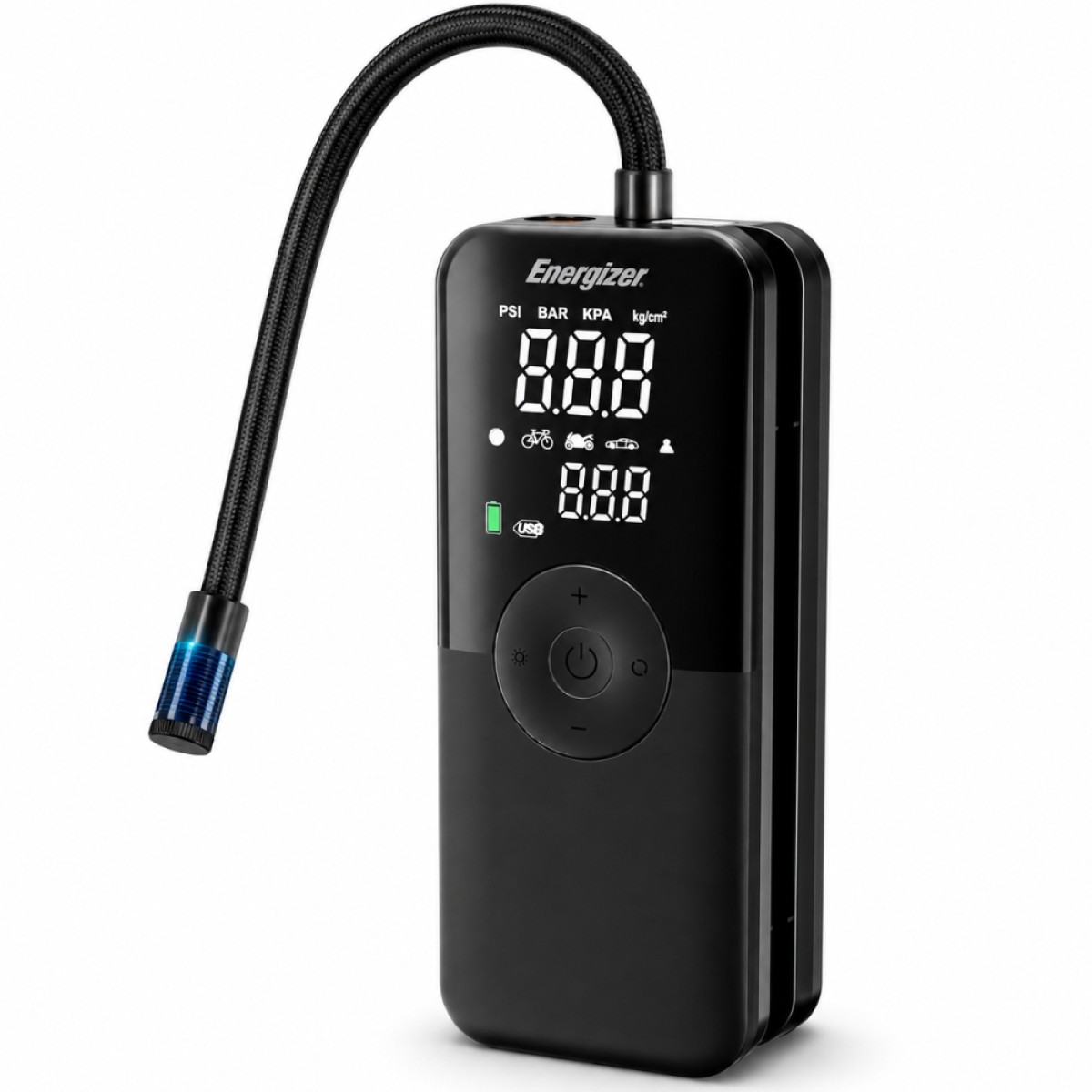 Smart Air Pump Energizer PAC5200 10.3 bar Πίεση Αέρα 2600mAh LED Ένδειξη Φακό και Powerbank Μαύρο