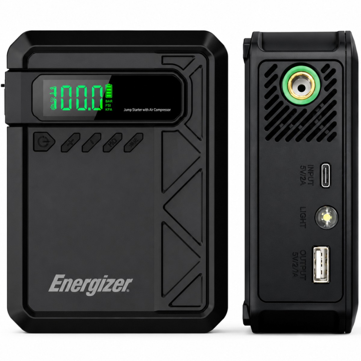 Power Bank Energizer JE10001JP 10000mAh PD15W QC 1xUSB-A 1xUSB-C Προσάρτημα Εκκίνησης Αυτοκινήτου 1500A και Air Pump 11 bar Μαύρο