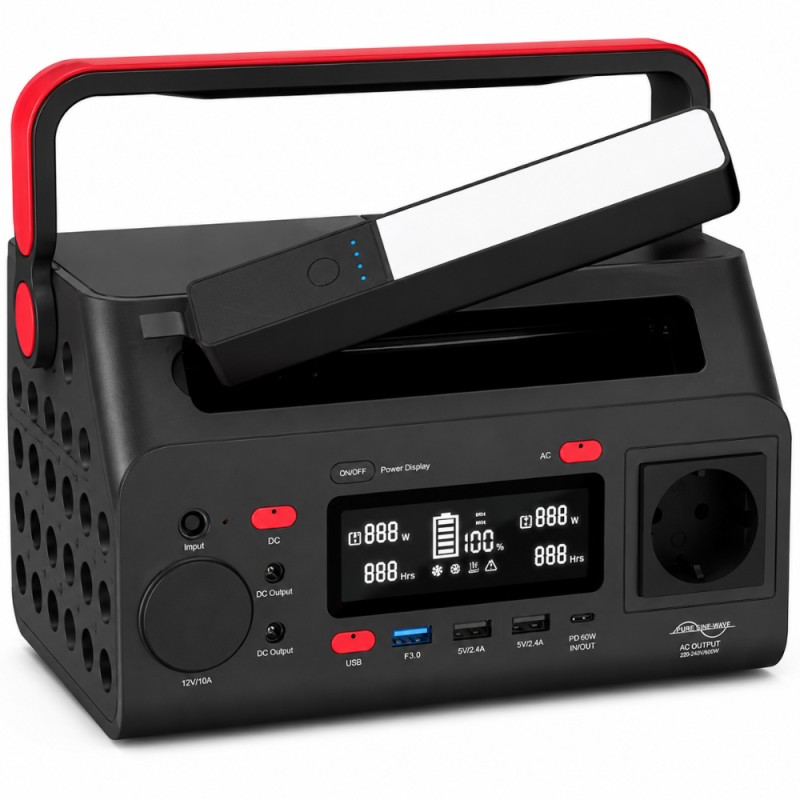 Powerstation Energizer PPS300W2 300W με 2xAC 2xDC Θύρες 1xUSB-C 3xUSB-A PD60W QC Fast Charger Wireless Charger 10W και Φακό Έκτακτης Ανάγκης 4W