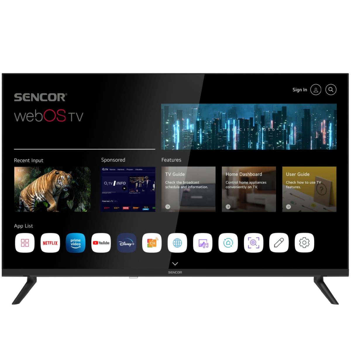 Τηλεόραση Sencor SLE 32S810B webOS SMART TV HD Ready HDR 10 32"