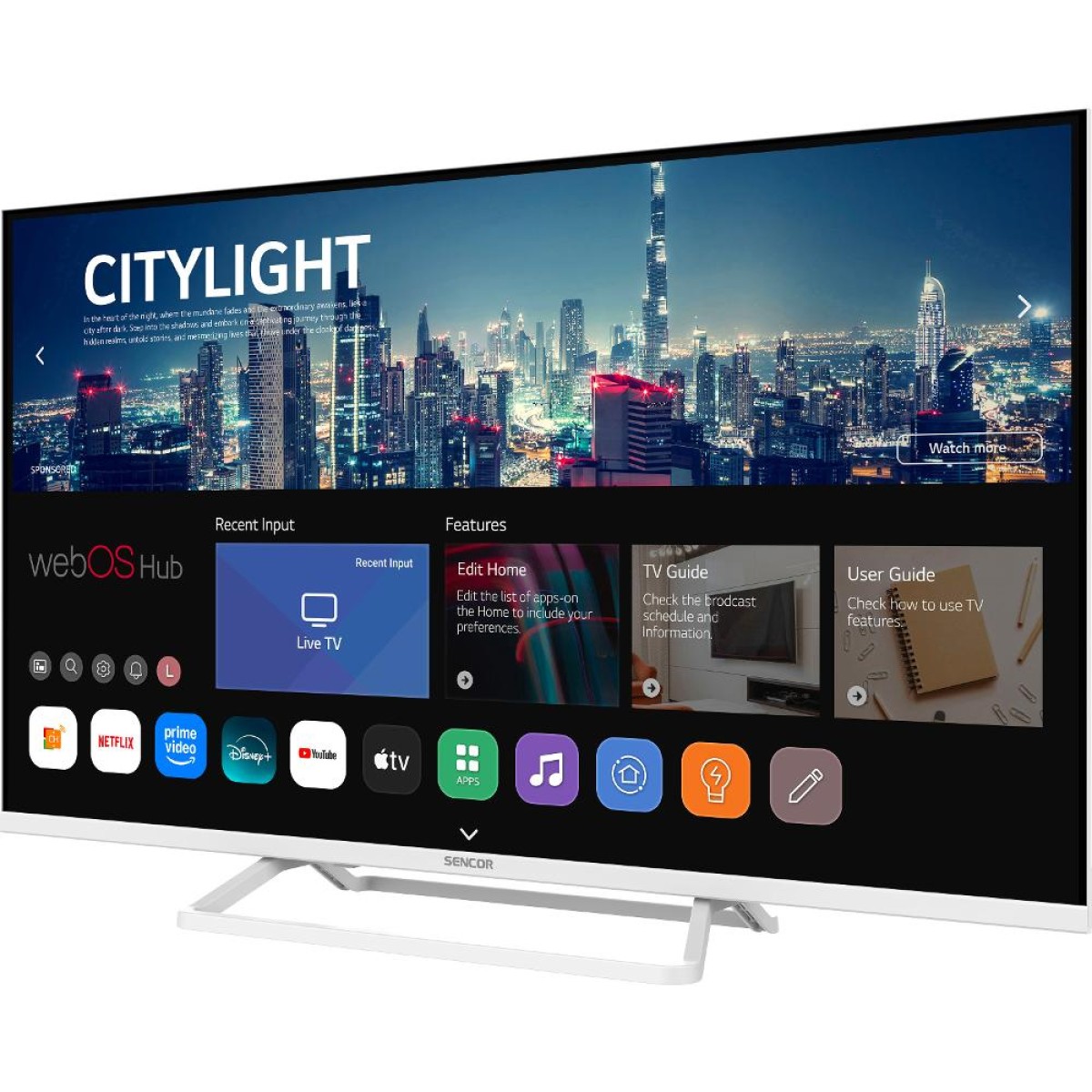 Τηλεόραση Sencor SLE 40FS841BW webOS SMART TV FULL HD 1920 x 1080p HDR 10 40"