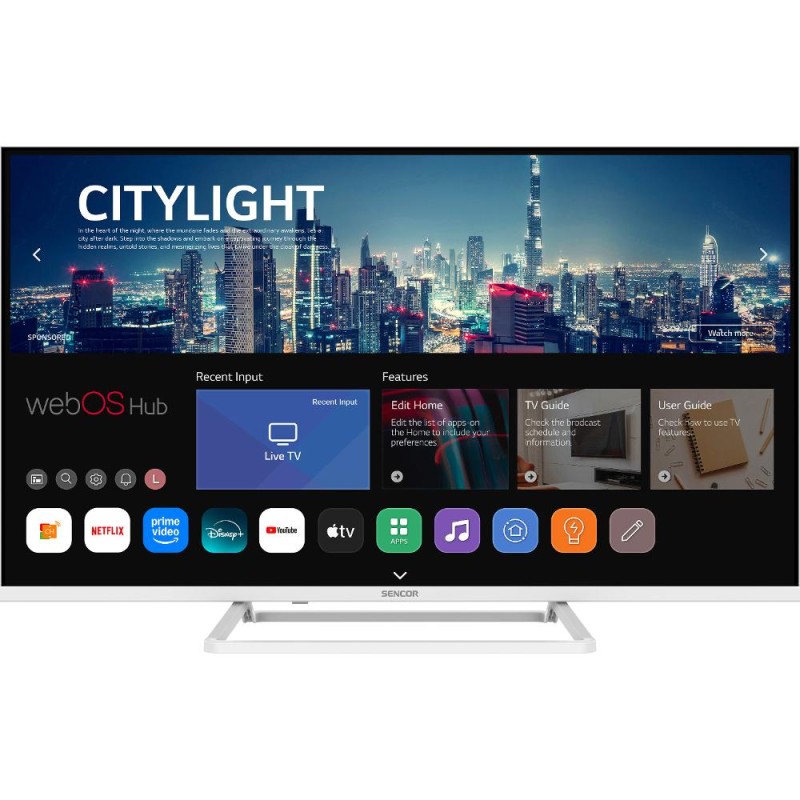 Τηλεόραση Sencor SLE 40FS841BW webOS SMART TV FULL HD 1920 x 1080p HDR 10 40"