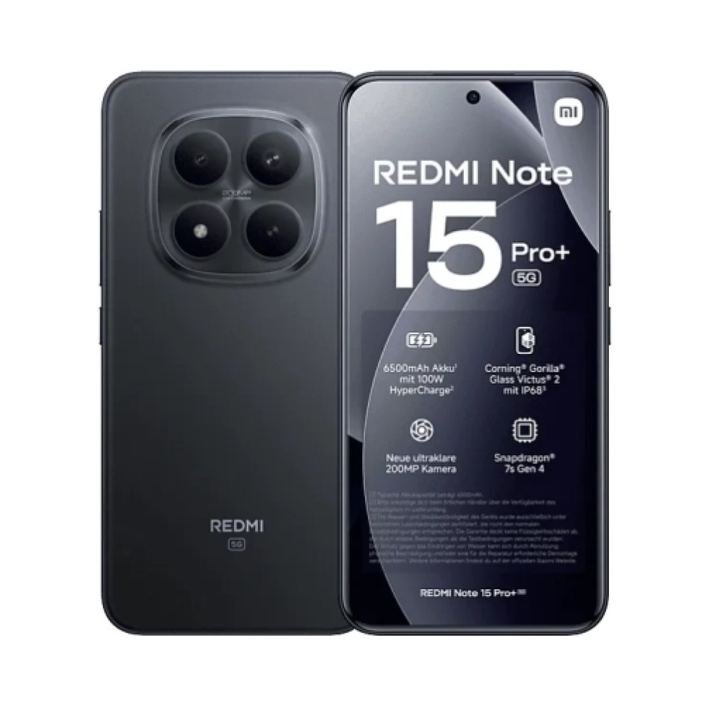 Xiaomi Redmi Note 15 Pro+ 5G 256GB (8GB Ram) Dual-Sim Midnight Black EU