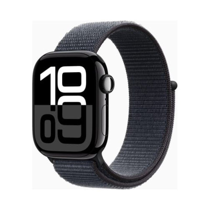 Apple Watch (Series 10 2024) Gps 46mm Jet Black Aluminium Case με Ink Sport Loop EU