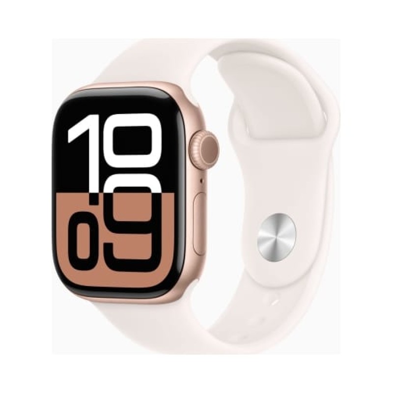 Apple Watch (Series 10) Gps 42mm Aluminium Case Rose Gold Sports Band Ligth Blush S/M EU