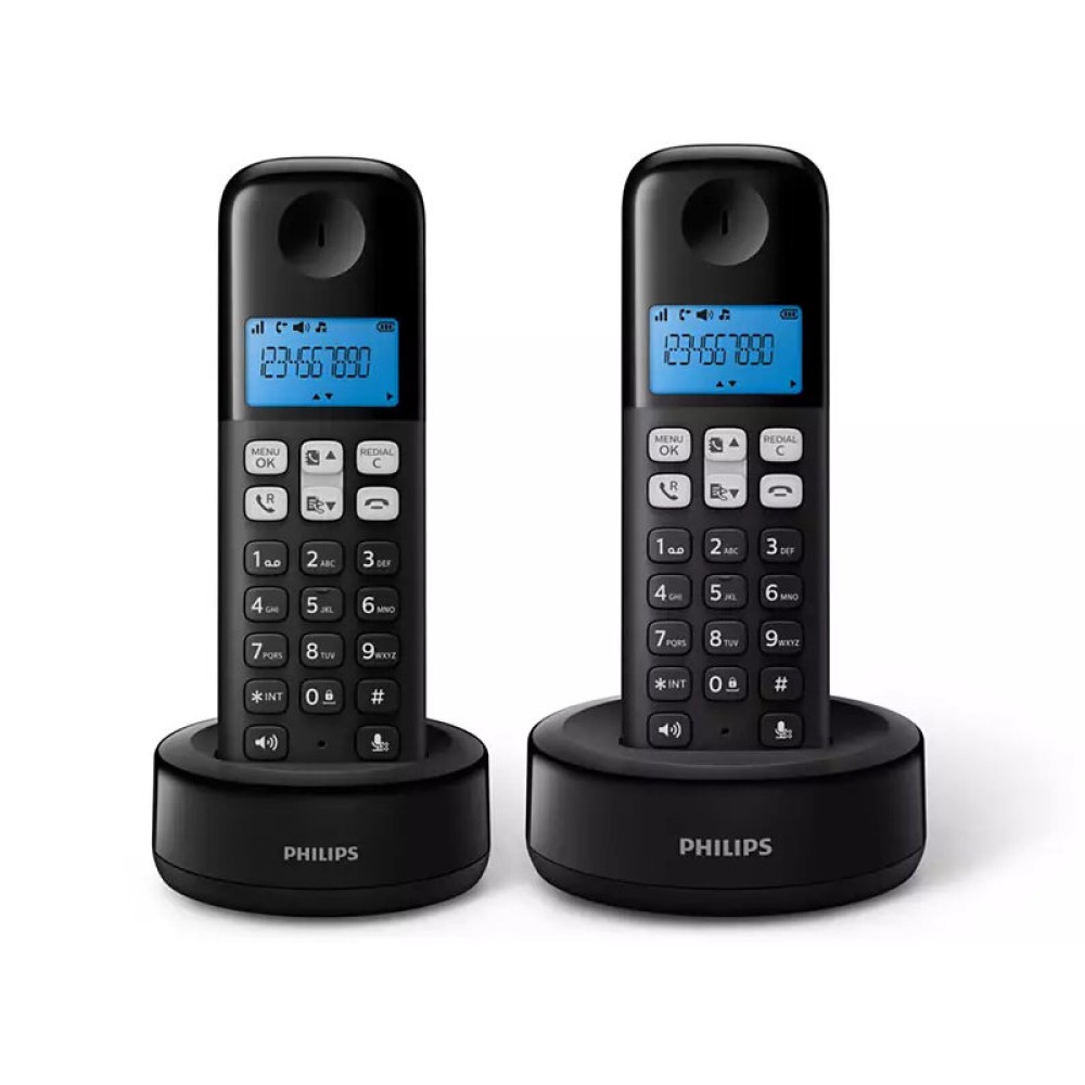 Philips D1612B/GRS (Ασύρματο τηλέφωνο Dect) Black GR