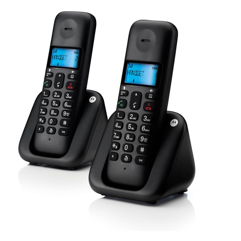 Motorola T302 Ασύρματο τηλέφωνο x 2 Dect Black GR