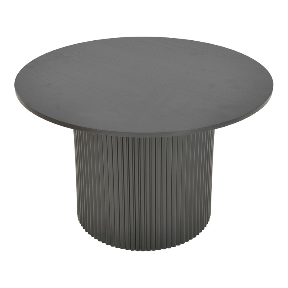 Τραπέζι Karulo pakoworld mdf σε μαύρη απόχρωση Φ120x76εκ
