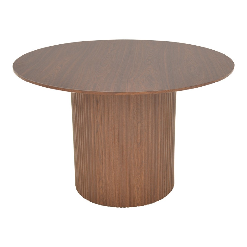Τραπέζι Karulo pakoworld mdf σε καρυδί απόχρωση Φ120x76εκ