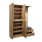 Έπιπλο εισόδου Zomie pakoworld σε oak απόχρωση 131x41.5x180.4εκ