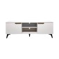 Έπιπλο τηλεόρασης Kemvio pakoworld  sonoma-λευκό 120x38x44εκ