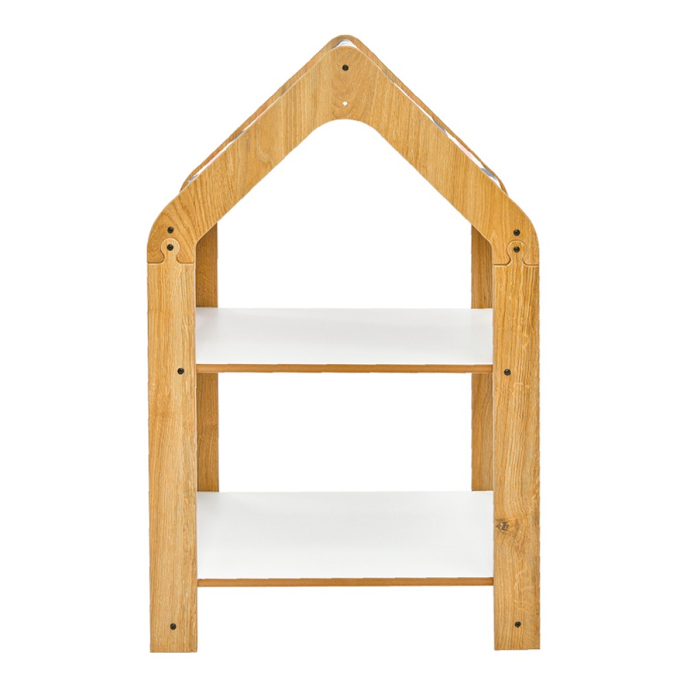 Ραφιέρα τ. Montessori Zoilen pakoworld φυσικό-λευκό-μπλε mdf 50x30x80εκ