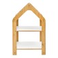 Ραφιέρα τ. Montessori Zoilen pakoworld φυσικό-λευκό-μπλε mdf 50x30x80εκ