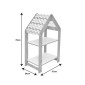 Ραφιέρα τ. Montessori Zoilen pakoworld φυσικό-λευκό-μπλε mdf 50x30x80εκ