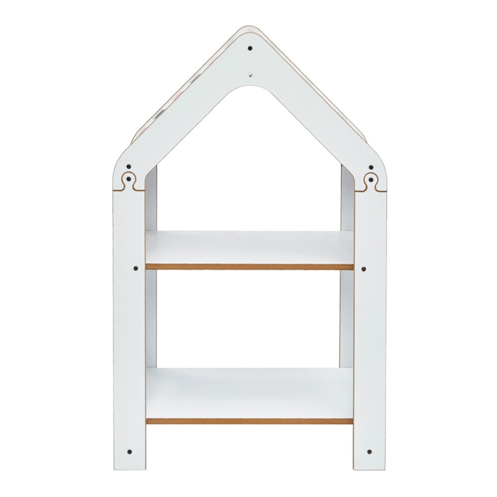 Ραφιέρα τ. Montessori Zoilen pakoworld λευκό-ροζ mdf 50x30x80εκ