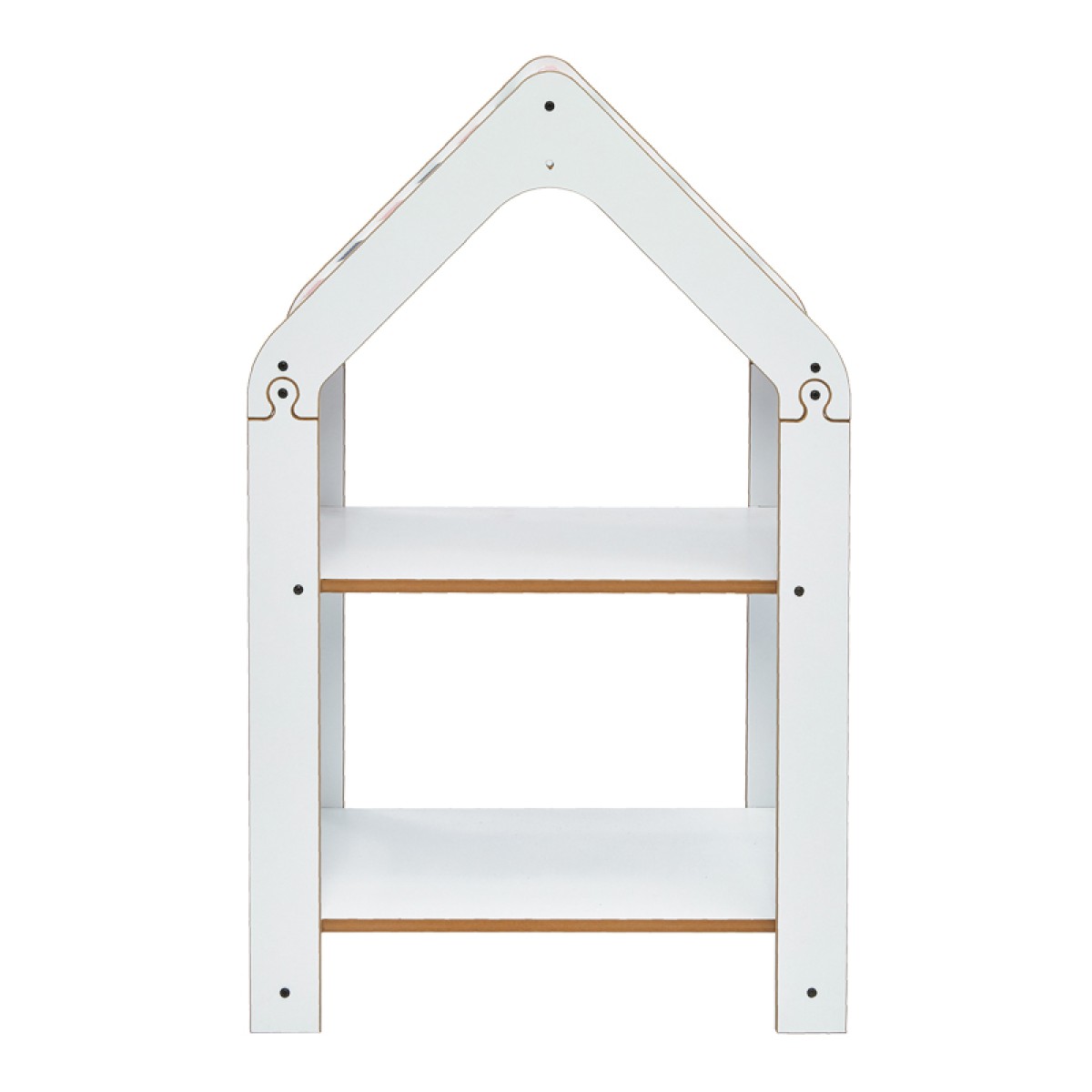 Ραφιέρα τ. Montessori Zoilen pakoworld λευκό-ροζ mdf 50x30x80εκ