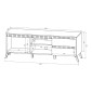 Σύνθετο σαλονιού Belka pakoworld κρεμ με oak 210,6x45x152,6εκ