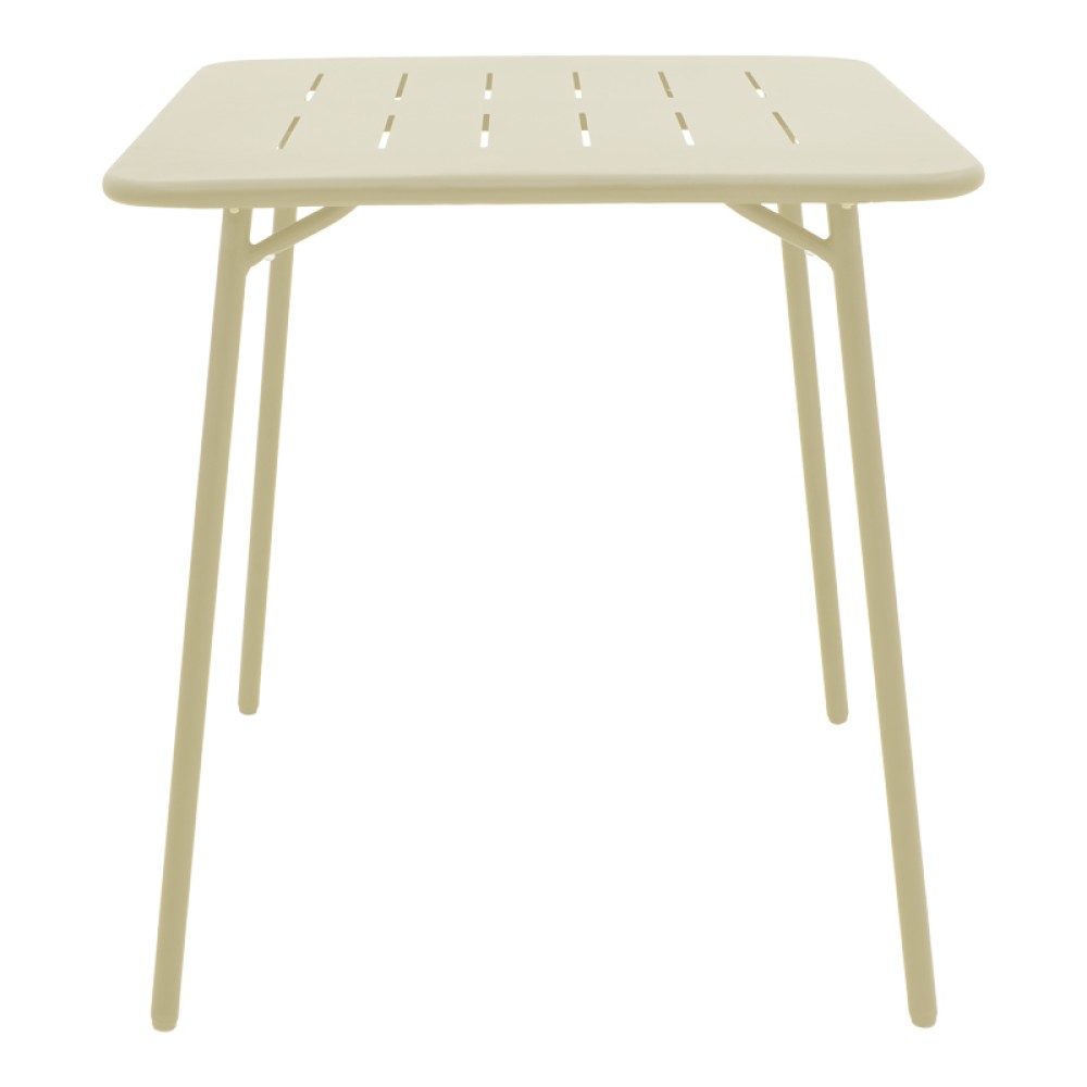 Τραπέζι Moraja pakoworld κρεμ μέταλλο 70x70x73εκ