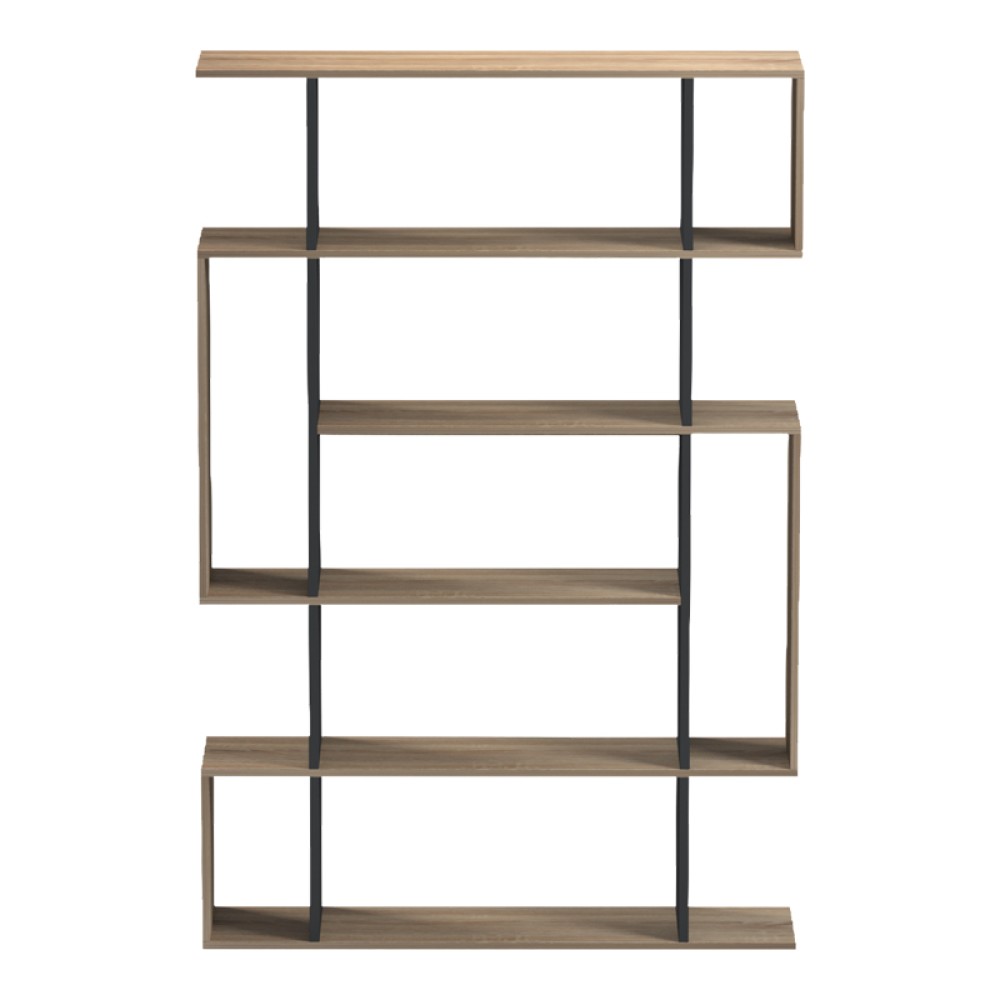 Βιβλιοθήκη Mito pakoworld sonoma-ανθρακί 108.5x25x161εκ