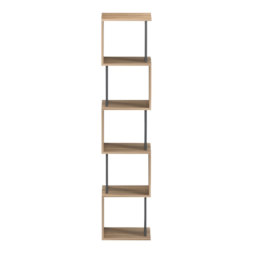 Βιβλιοθήκη Cubik pakoworld sonoma- ανθρακί 35x30x161εκ