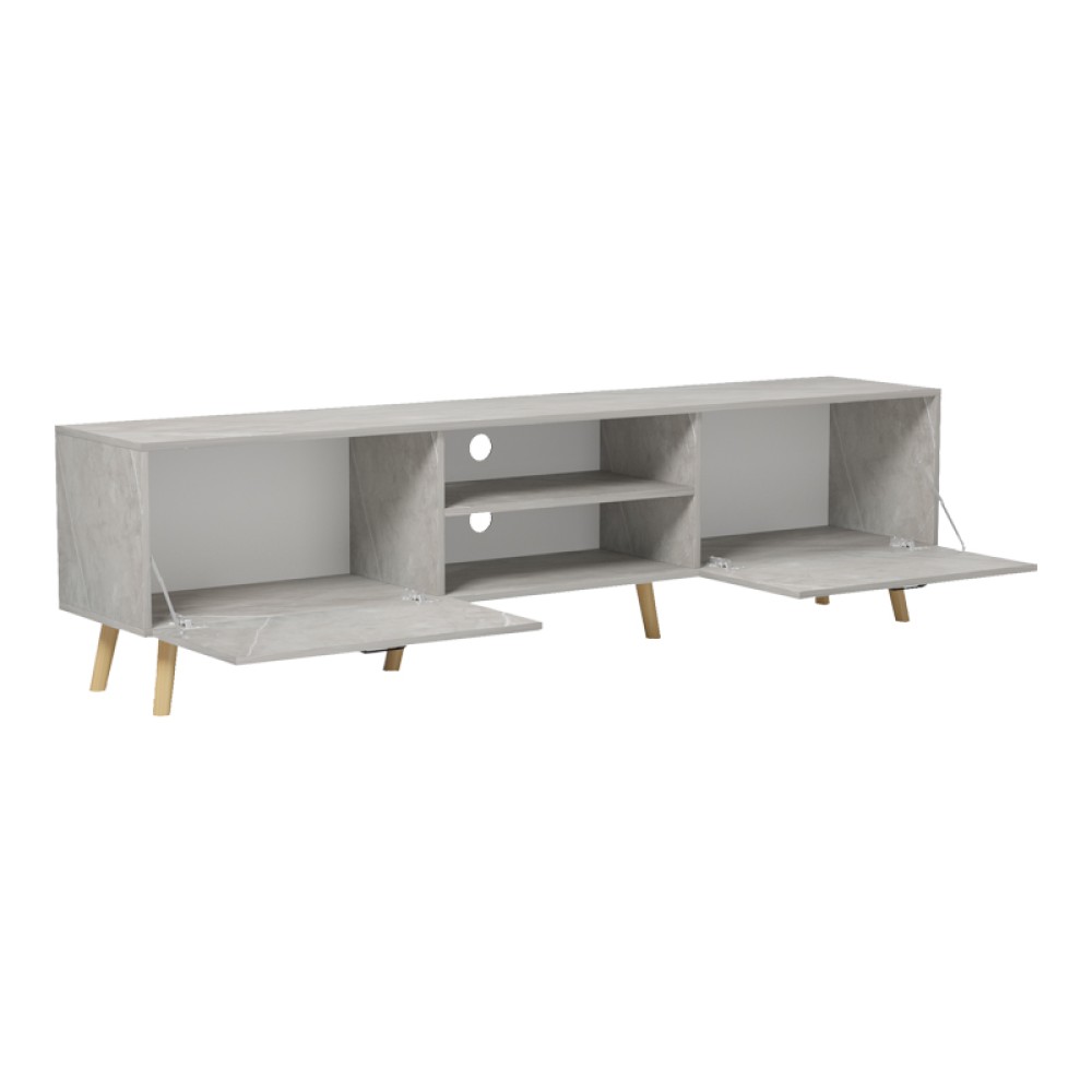 Έπιπλο τηλεόρασης Gorna pakoworld μπεζ εφέ μαρμάρου 180x35x48.6εκ