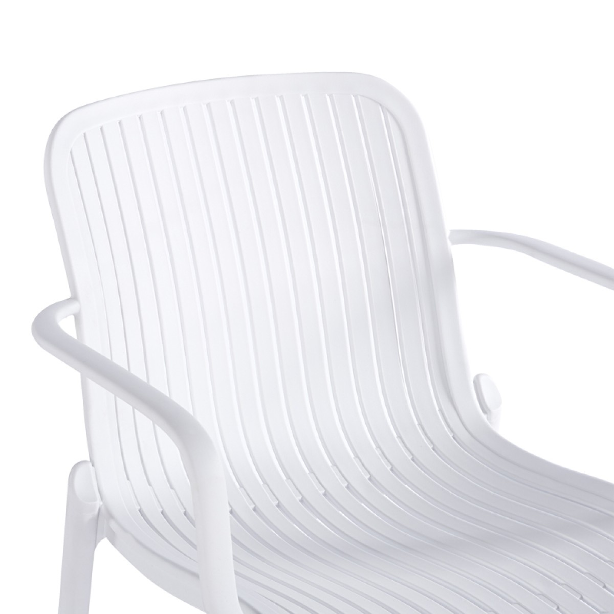 Πολυθρόνα Teragi στοιβαζόμενη pakoworld pp με UV protection λευκή 59x57x82εκ