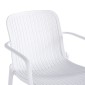 Πολυθρόνα Teragi στοιβαζόμενη pakoworld pp με UV protection λευκή 59x57x82εκ