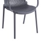 Πολυθρόνα Teragi στοιβαζόμενη pakoworld pp με UV protection ανθρακί 59x57x82εκ