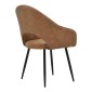 Πολυθρόνα Macie pakoworld καφέ antique PU-μαύρο 58x50x85εκ