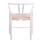 Καρέκλα Wishbone pakoworld rubberwood-σχοινί σε λευκή απόχρωση 53.5x57x74εκ