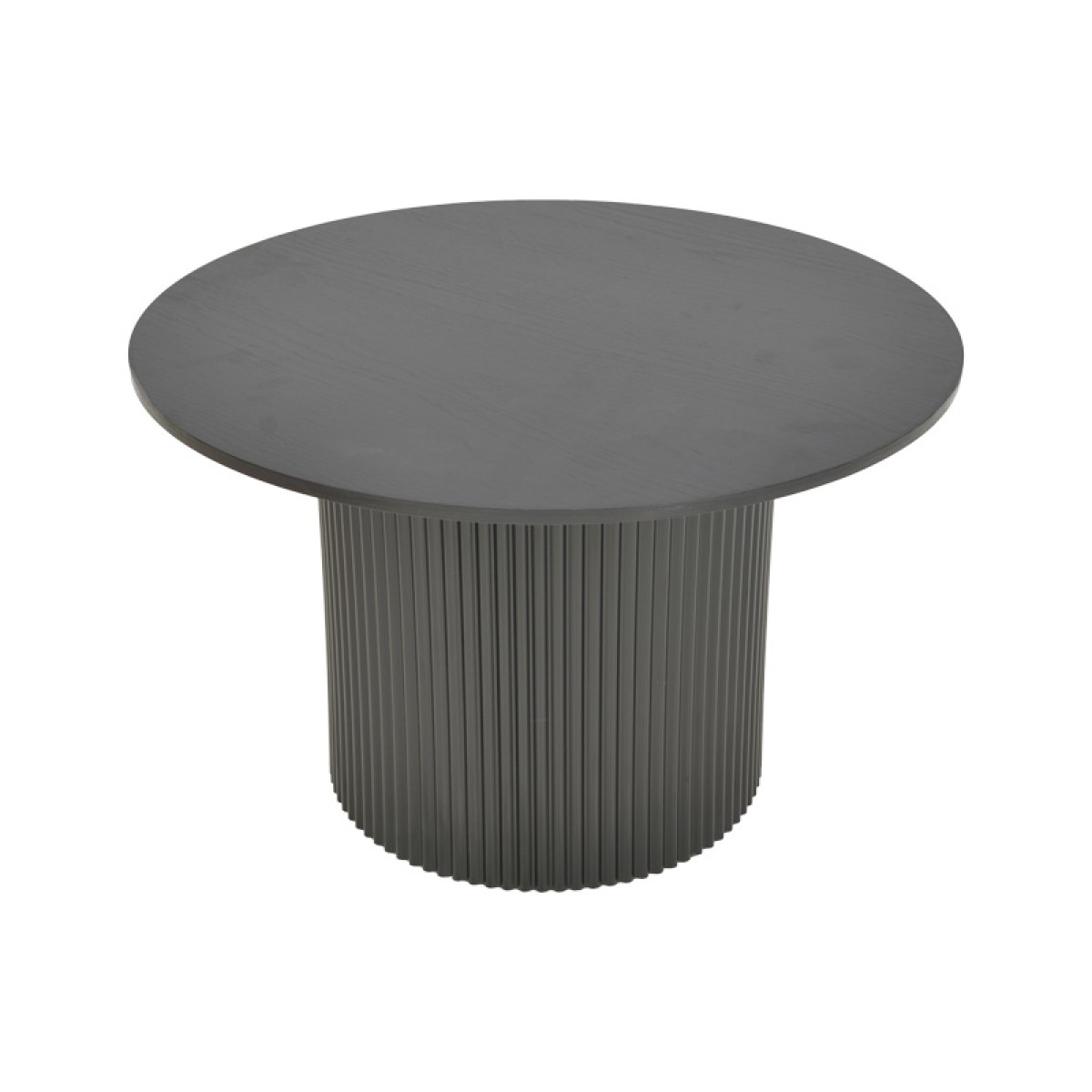 Τραπέζι σαλονιού Dovel pakoworld mdf-μεταλλο σε μαύρη απόχρωση Φ70x45εκ