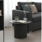 Τραπέζι σαλονιού Dovel pakoworld mdf-μεταλλο σε μαύρη απόχρωση Φ70x45εκ