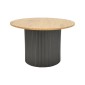 Tραπέζια σαλονιού Dovel pakoworld mdf σετ 2τεμ. sonoma-μαύρο μεταλλο