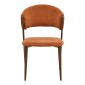 Καρέκλα Dolez pakoworld terracotta ύφασμα-πόδι καρυδί μέταλλο 49x58.5x82εκ