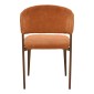 Καρέκλα Dolez pakoworld terracotta ύφασμα-πόδι καρυδί μέταλλο 49x58.5x82εκ